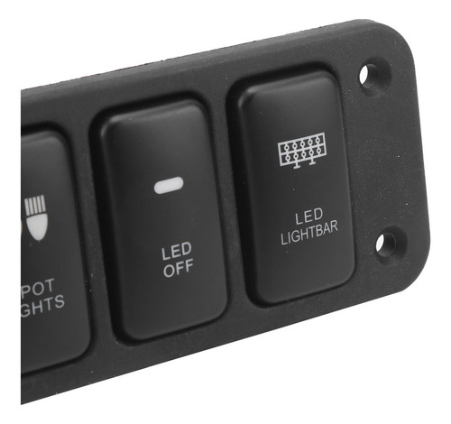 Botón De Control De Luz Azul Led Con Panel De 4 Bandas Para