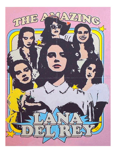 Poster Papel Fotografico Lana Del Rey Retro Cuarto 40x80