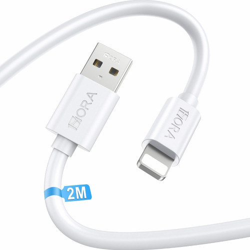 Cable 2m Ip Usb Ip 2.1a Carga Rapida Color Blanco 