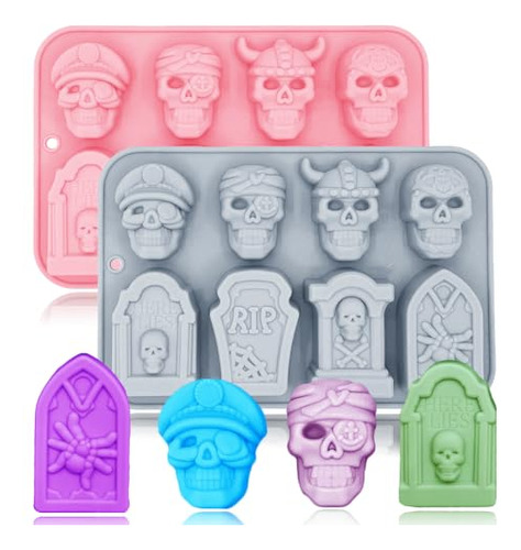 Molde Para Chocolate De Halloween, Silicona, 2 Unidades, Cav