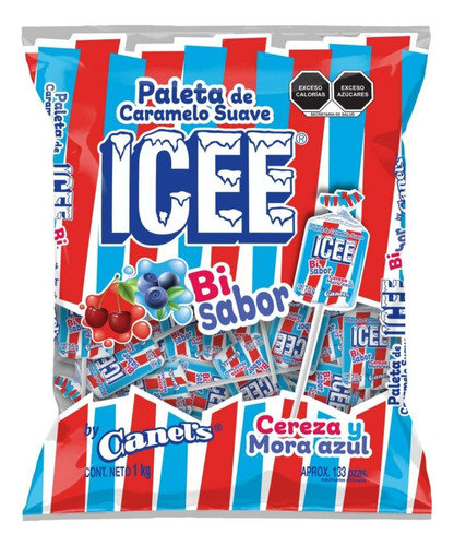 Paletas De Caramelo Suave Canel's Icee Bisabor 1 Kg