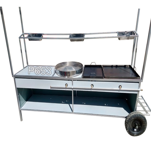 Carrito De Comida Para Remolcar Con Techo Desmontable P653