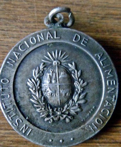 Antigua Medalla Plata Instituto Nacional Alimentacion 1967