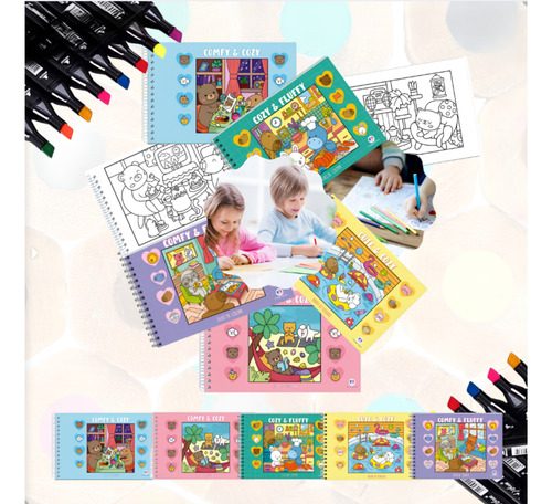Livro De Colorir Comfy & Cozy Estilo Bobbie Goods Capa Dura
