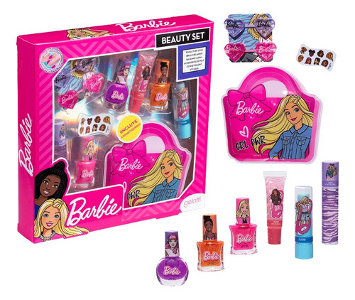 Set De Maquillaje Barbie Incluye Estuche Cosmetiquero