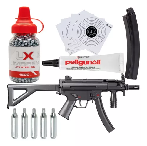 comprar Marcadora Airsoft Co2 Hk Mp5 K-pdw Bbs Metal .177 Kit Xtreme