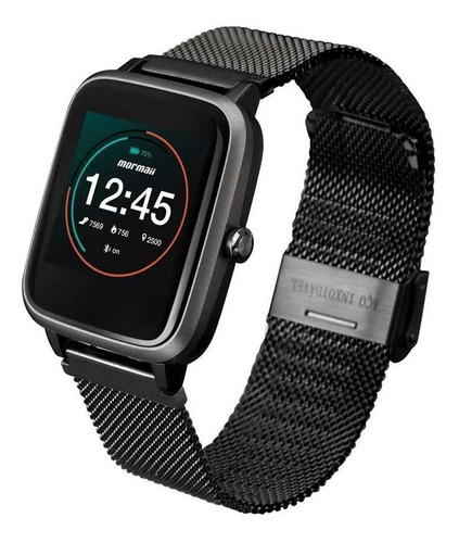 Relógio Smartwatch Mormaii Life Mesh Full Display Preto