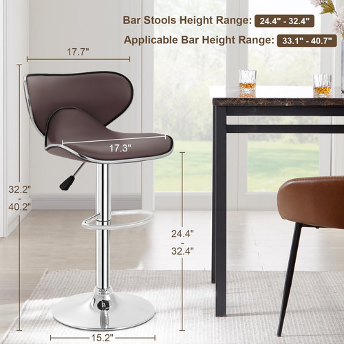 Sillas Giratorias Taburetes De Bar Y Modernas Ajustable De
