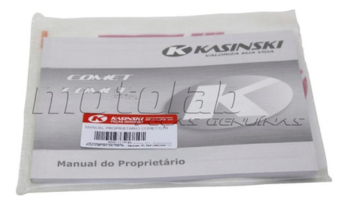 Manual Do Proprietário Kasinski Comet 250 Gtr Carenada Origi