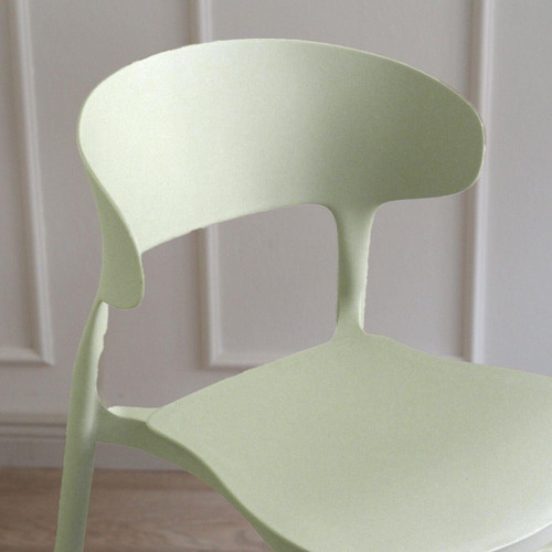 Set De 2 Sillas De Comedor Plástico Cielo - Cassias Liso Verde Claro Verde Claro