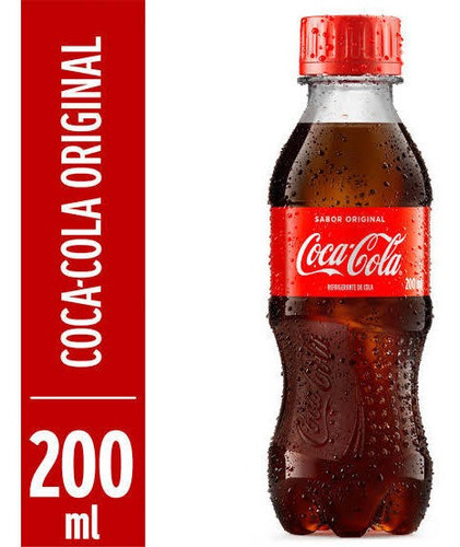 Refrigerante Coca Cola Pet 200 Ml - 6 Unidades