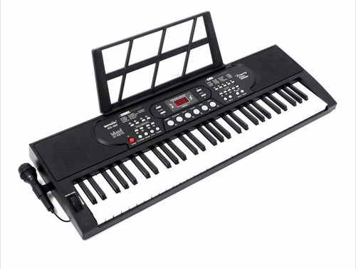 Teclado 61 Teclas Piano Mls-6639 Teclado Musical Color Negro