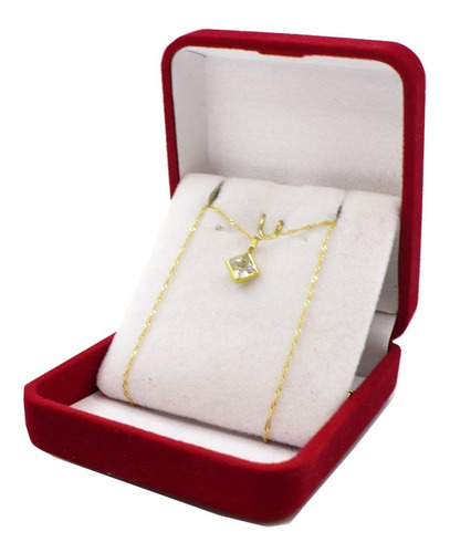 Cadena Oro Mujer Y Dije Con Piedra Colgante Especial Mamá Color Dorado