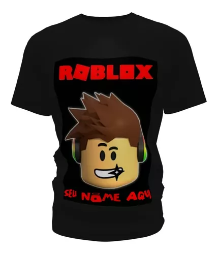 Camiseta Roblox Festa Aniversário Personalizada Com Nome