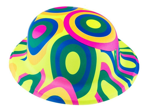 Sombrero Neón Plástico Multicolor Surtido (docena) Hora Loca