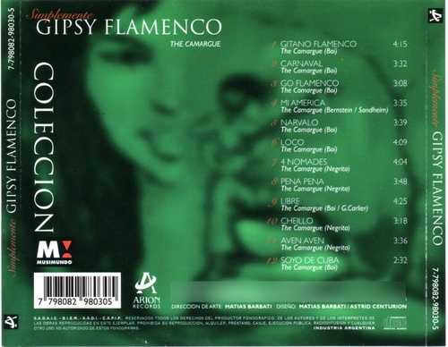 The Camargue - Simplemente Gipsy Flamenco (2001) Cd Original
