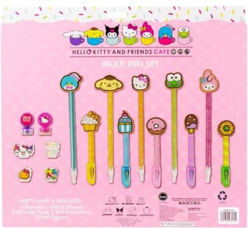 Hello Kitty & Friends Café Juego De Bolígrafos Múltiples, 10