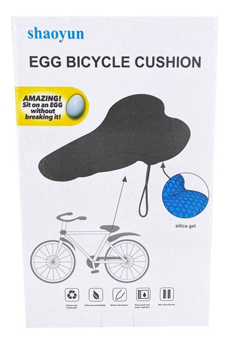 Imagen 5 de 5 de Cojín Gel Bicicletas Sillín Forro Funda Protector Asiento