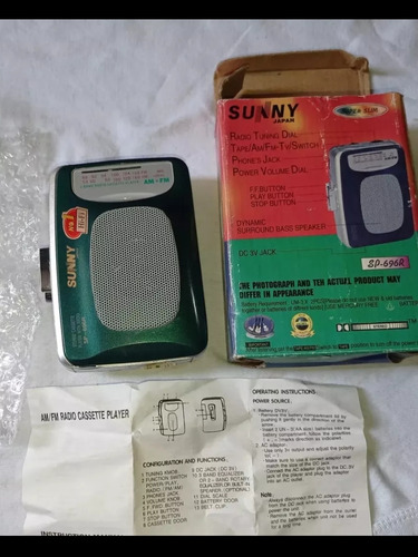 Walkman Sunny Sp-696r En Caja Poco Uso No Es Sony 