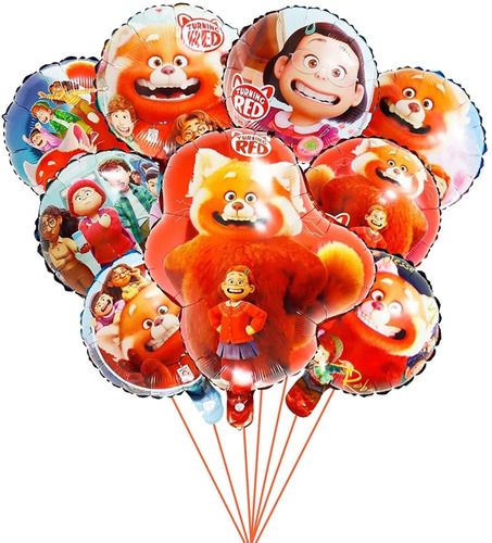 Decoracion Globos Fiesta Turning Red Pixar Disney Cumpleaños