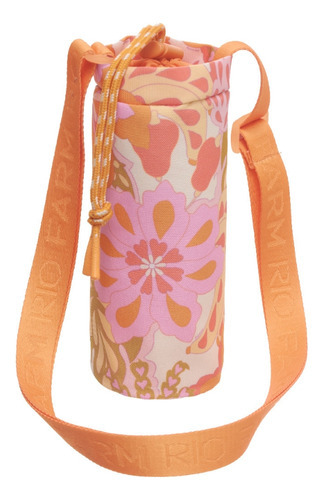 Bolsa Farm Glub Floral Lee Acambamento dos ferragens Níquel Cor Laranja Cor da correia de ombro Laranja Desenho do tecido Florido