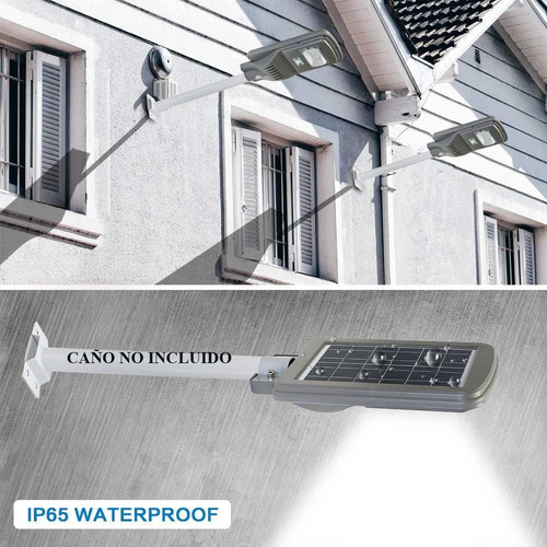 Imagen 5 de 10 de Reflector Solar Luminaria Calle Potente Luz Led 90w Sensor