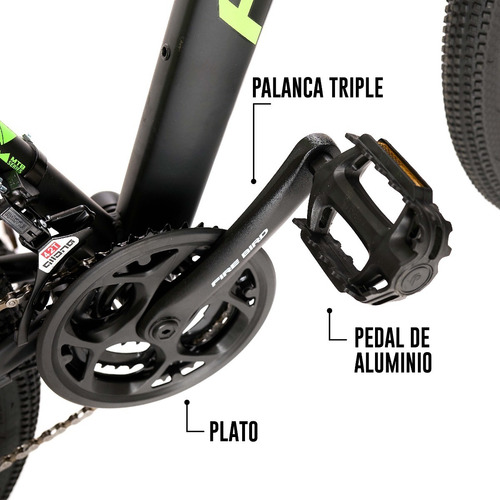 Imagen 5 de 9 de Bicicleta Mtb Firebird Aluminio R29 21v Shimano Susp Bloqueo