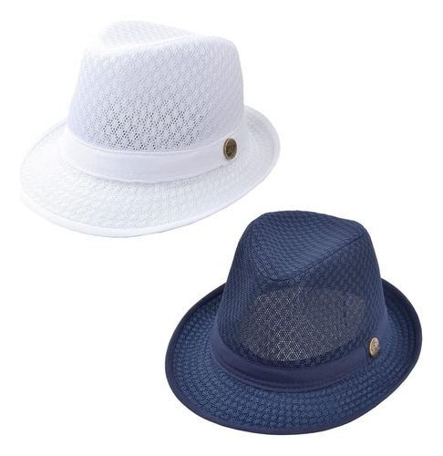 Pcs Verano Malla Fedora Lady Trilby Panamá Sombrero Fresco Y