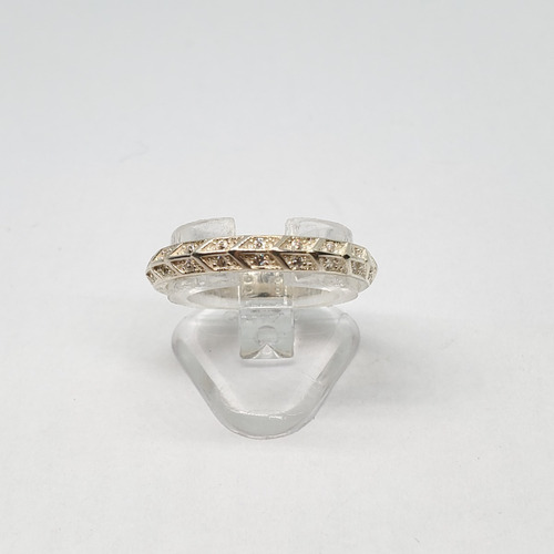 Imagen 6 de 10 de Anillo Plata Rodinada Micro Pave
