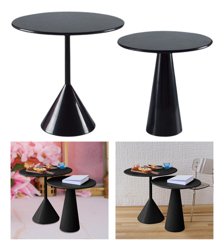 2 Piezas De Regalos De Mesa De Casa De Muñecas Para Negro