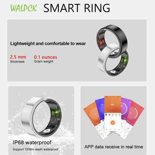 Smart Ring Health Tracker Anillo Inteligente Para Hombre