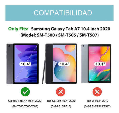Funda Anti Golpes Protector + Lápiz Galaxy Tab A7 10 Sm-t500