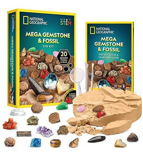 Geografía Nacional Mega Fossil Y Gemstone Dig Kits - Fx5ns