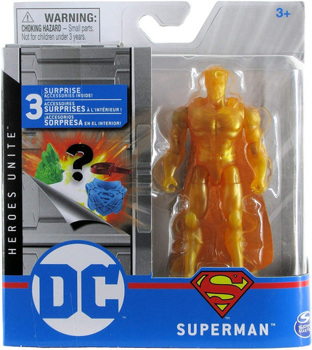 Figura De Acción Superman Dorado Heroes Unite 