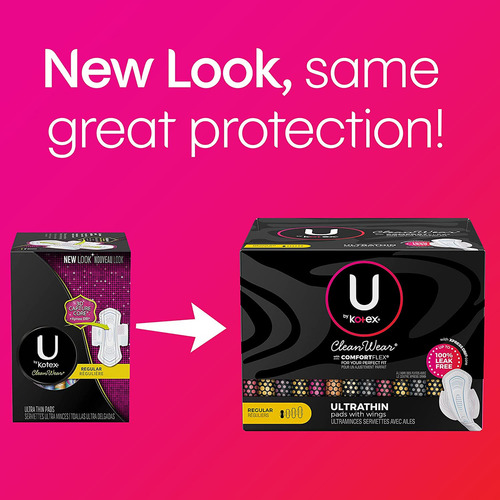 U By Kotex - Toallas Femeninas Clean Wear Ultra Delgadas Con