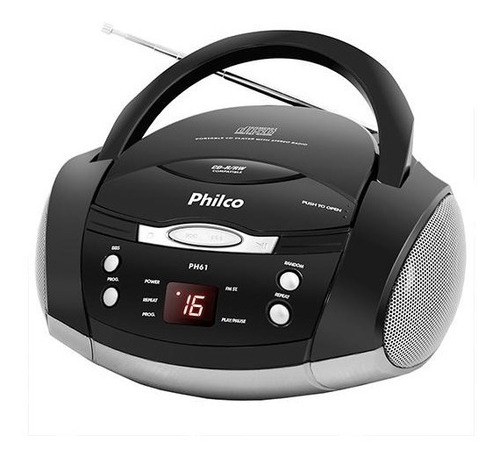 Som Portátil Philco Ph61 Cd Player / Rádio Fm / Mp3 / Aux In