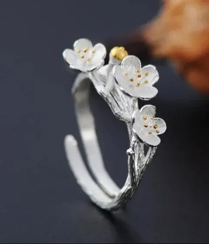 Imagen 6 de 7 de Flores En Collar, Aretes Y Anillo Ajustable