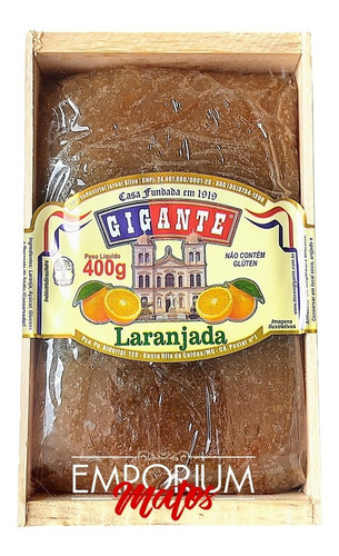 Doce de doce de laranjada de corte de madeira laranja DOCE DE FRUTA sem TACC em caixeta