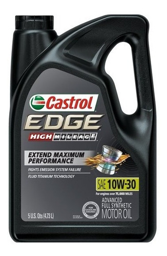 Castrol Sintético Edge High Mileage 10w30 Garrafa + 1 Quarto