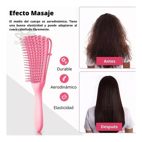 Cepillo Cabello Desenredar Rizado Tangled Wet Brush Peines