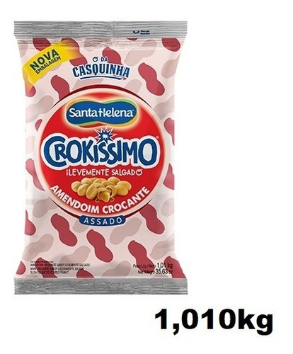 Pacote Amendoim Crocante Levemente Salgado Crokissimo 1,01kg