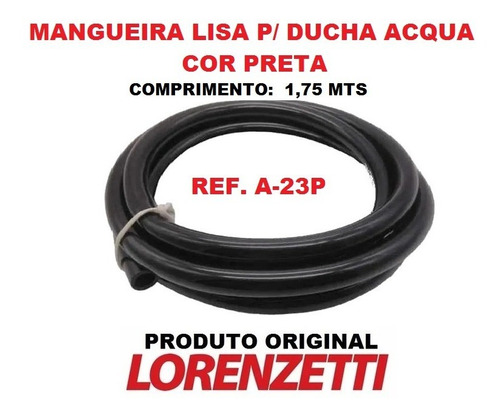 Mangueira Preta Ducha Acqua Wave Ultra Ref. A-23p Original