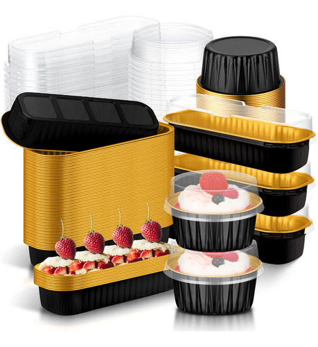 Eaasty 100 Pieza Mini Mold Para Pan Tapa Forro Cupcake Dia