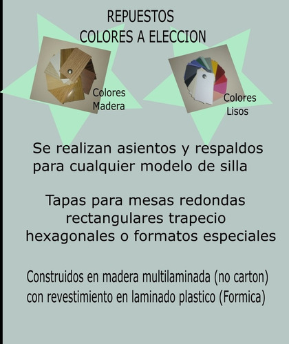 Imagen 3 de 9 de Tapa Repuesto Pupitres Escolares Unipersonales 60x40 Formica