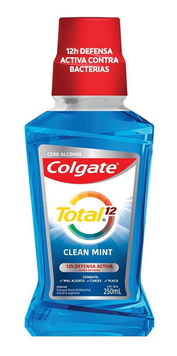 Enjuague Bucal Colgate Total Clean Mint Sin Alcohol 250 Ml 