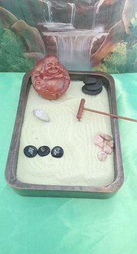 Jardín Zen Con Buda.isis Dala Art Negro