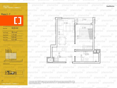 Venta De Apartamento Obra Construcción 1 Dormitorio En La Blanqueada, Ventura Tres Cruces Ii B Unidad 704