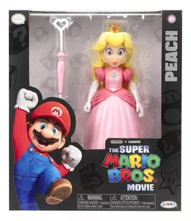 Super Mario Bros Movie - Figura De Peach Con Sombrilla