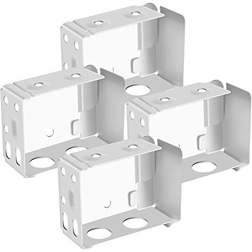 4 Pieces White Blind Brackets Low Profile Box Mounting ...