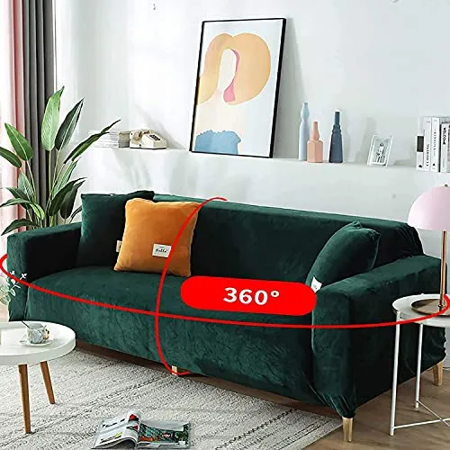 Protector De Sofá En Forma De L De Terciopelo, Elástico, Imp